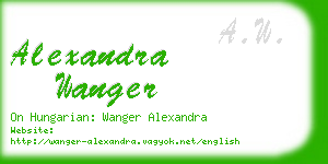 alexandra wanger business card